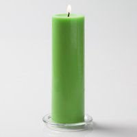 Green candle for magickal rites.