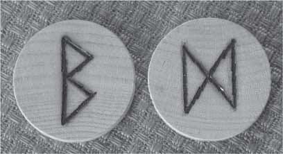 Runes of Berkana and Dagaz.